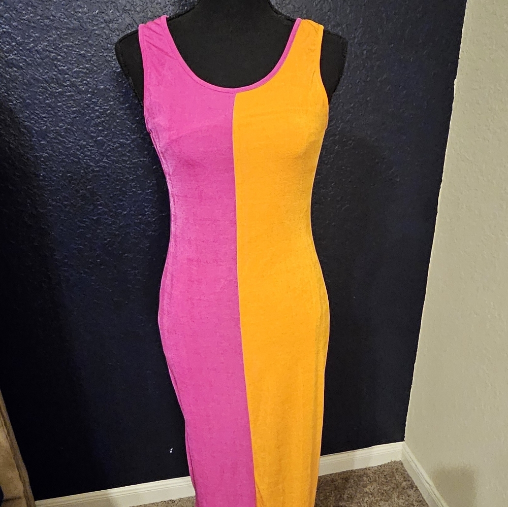 Hot pink/orange dress